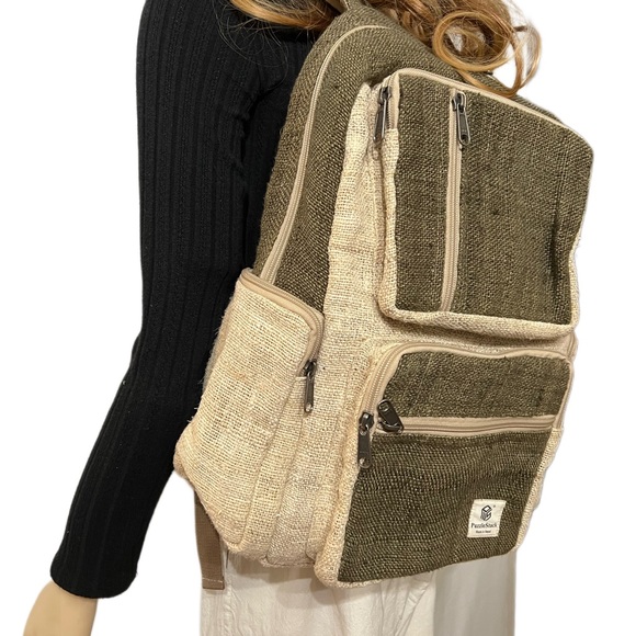 Multi Pocket Hemp Backpack - Picture 5 of 16